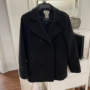 LL Bean Women's Classic Lambswool Peacoat 6 Reg